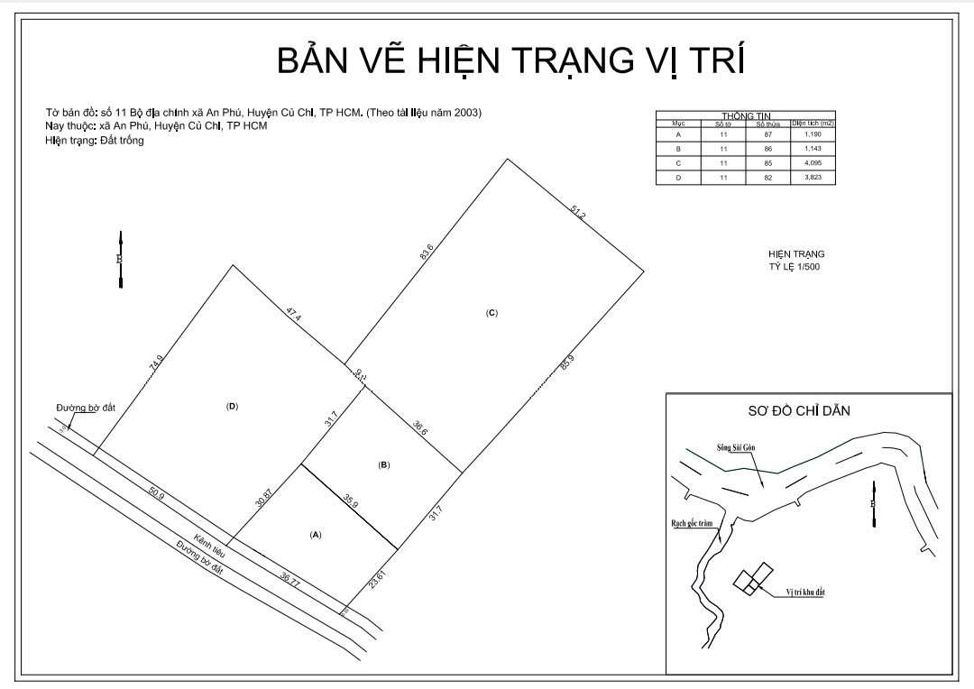 CC257 Đất vườn Củ Chi 10.050 m2 gần sông Sài Gòn xã An Phú đường bờ đất 